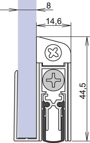 Türdichtung Schall-Ex® GS-8 1-407 1-s.L.1083mm Alu.silberf.GLT ATHMER