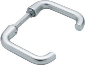 Türdrückerpaar Paris 138L Alu.F1 o.Rosetten 4-KT.8mm HOPPE