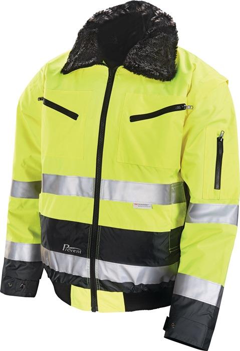 Warnschutz Pilotenjacke gelb/grau XXXL