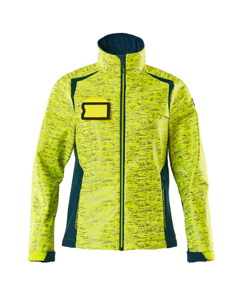 Damen-Passform Softshelljacke ACCELERATE SAFE Hi-vis Gelb/Dunkelpetroleum 2XL
