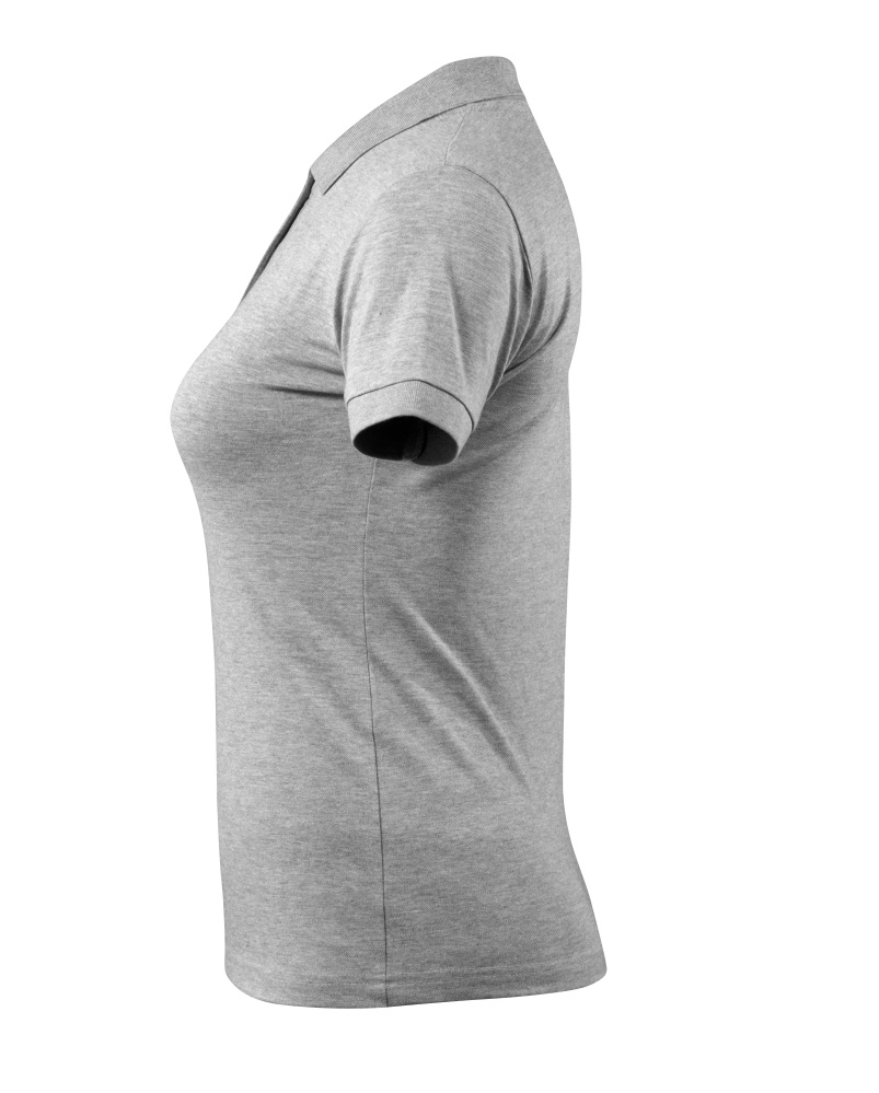 Damen-Passform Polo-Shirt CROSSOVER Grau-meliert L
