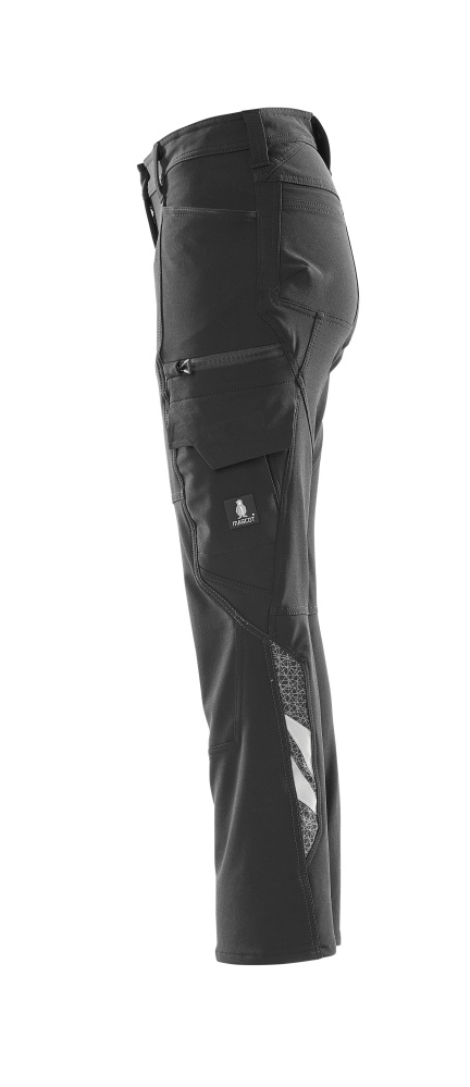 Damen-Passform DIAMOND Hose mit Schenkeltaschen ACCELERATE Schwarz 76C34