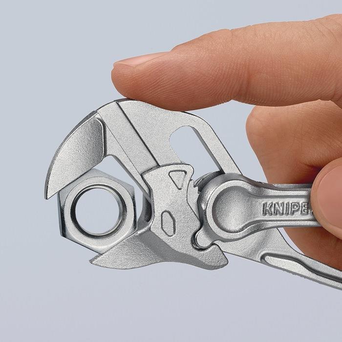 Zangenschlüssel XS Länge 100 mm Spannweite 21 mm verchromt aufgeprägte raue Oberfläche KNIPEX