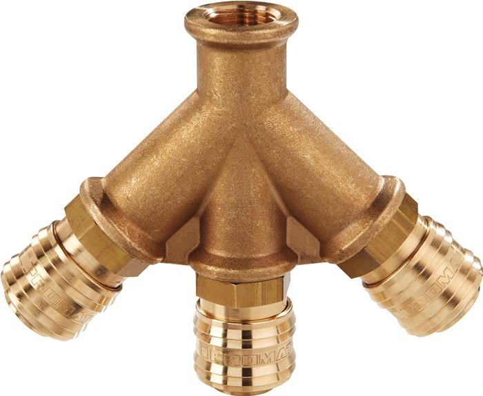 Verteiler PROMAT IG, 3 Kupplungen DN 7,2 15,39 mm 16,66 mm G 3/8 ″ 3 Kupplungen G 3/8 ″