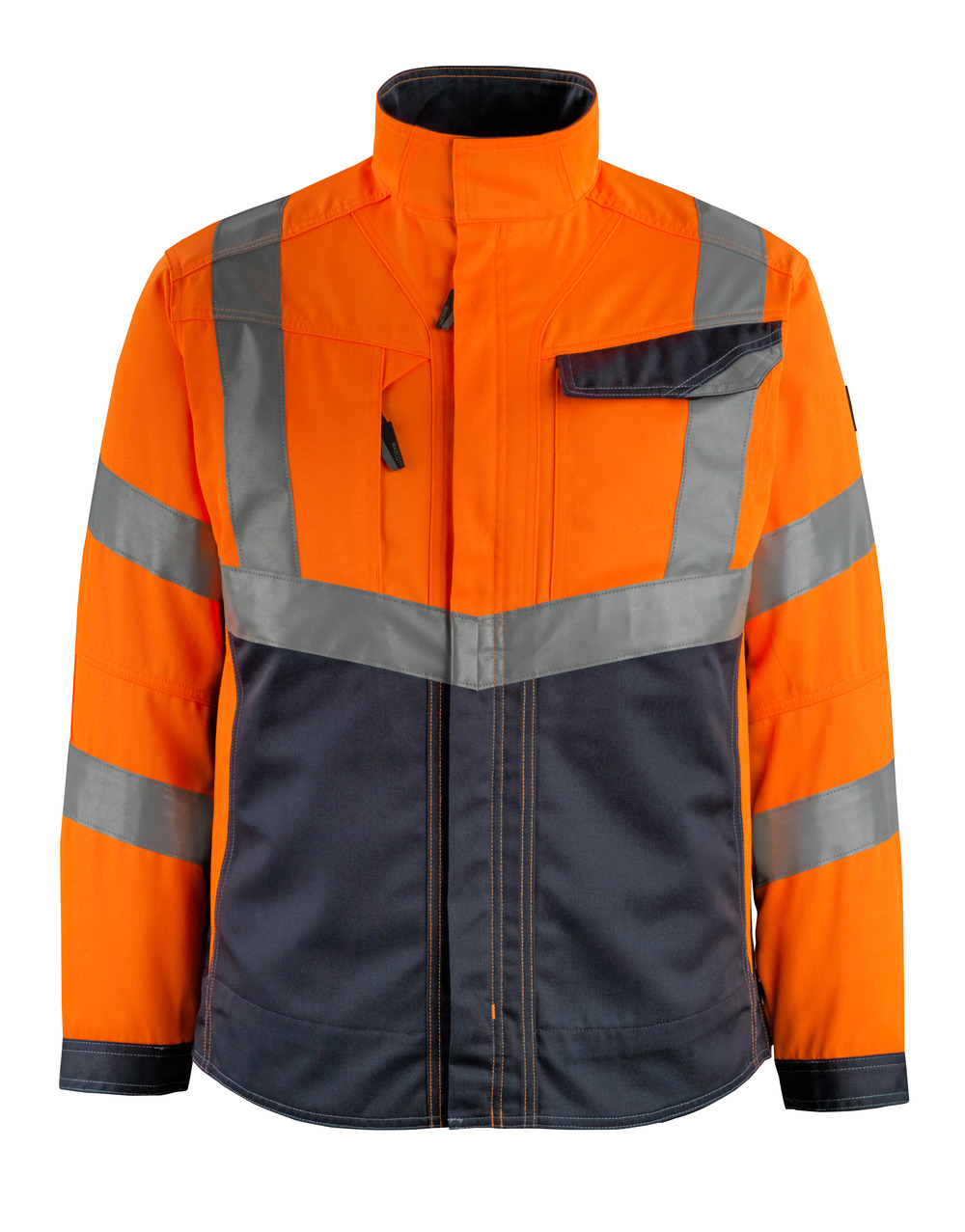 Jacke SAFE SUPREME Hi-vis Orange/Schwarzblau L
