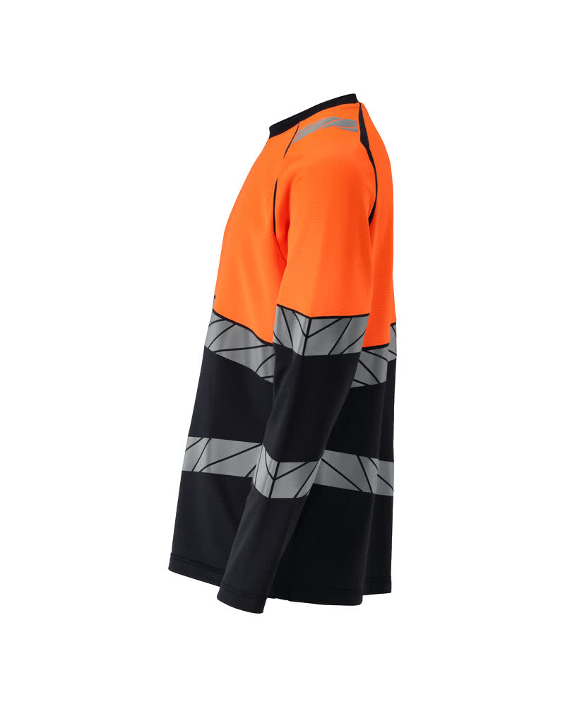 Langarmshirt ACCELERATE SAFE Schwarzblau/Hi-vis Orange 2XL