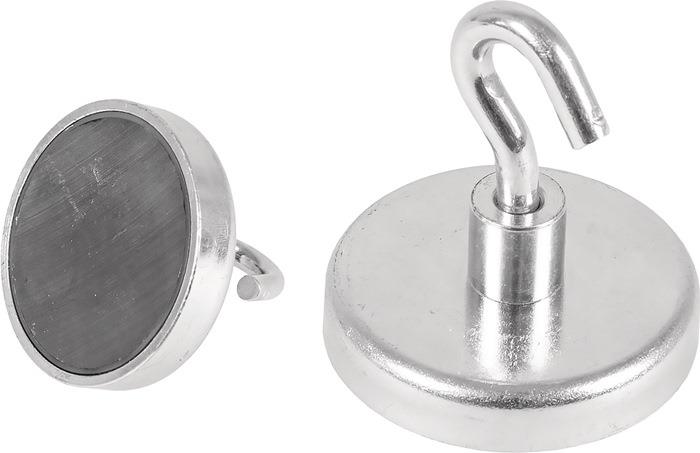 Kraftmagnet verzinkt, mit Haken 5St./Karton 100 N 36 mm