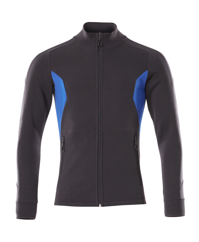 Sweatshirt mit Reißverschluss ACCELERATE Schwarzblau/Azurblau 3XLONE