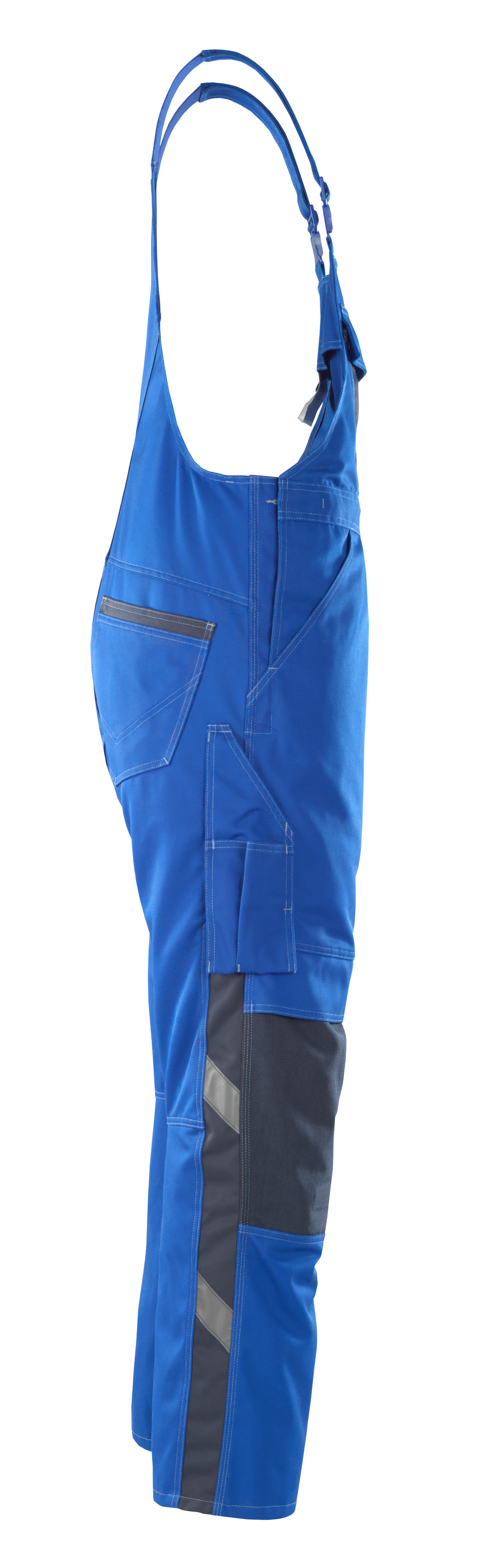 Latzhose mit Knietaschen UNIQUE Kornblau/Schwarzblau 76C48