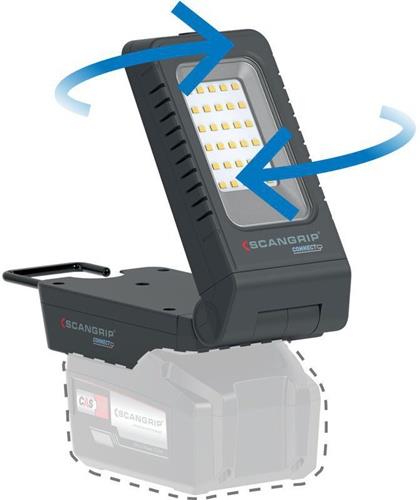LED-Strahler BASIC CONNECT 97 W 1000 lm 5,2 Ah 18 V IP30 SCANGRIP