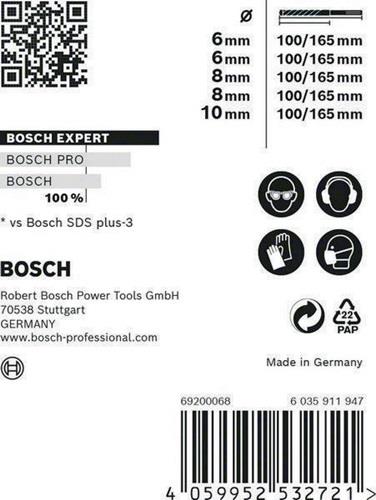 Hammerbohrersatz Expert SDS plus-7X 5-tlg.SDS Plus Ku.-Kass.m.Euroloch BOSCH