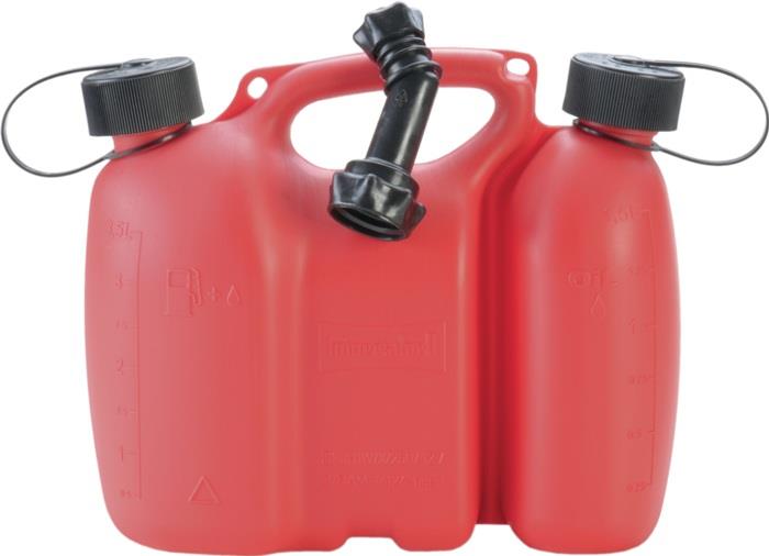 Kraftstoffdoppelkanister PROFI 3 + 1,5 l rot 254 mm 308 mm