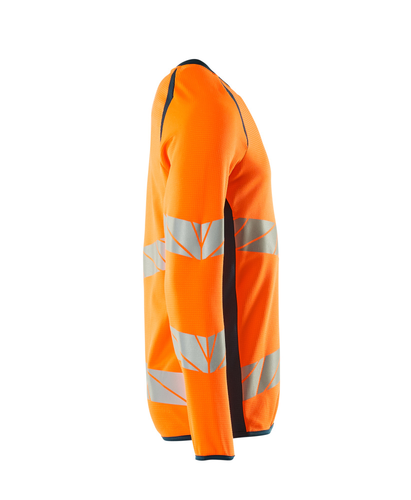 Sweatshirt ACCELERATE SAFE Hi-vis Orange/Dunkelpetroleum XL ONE