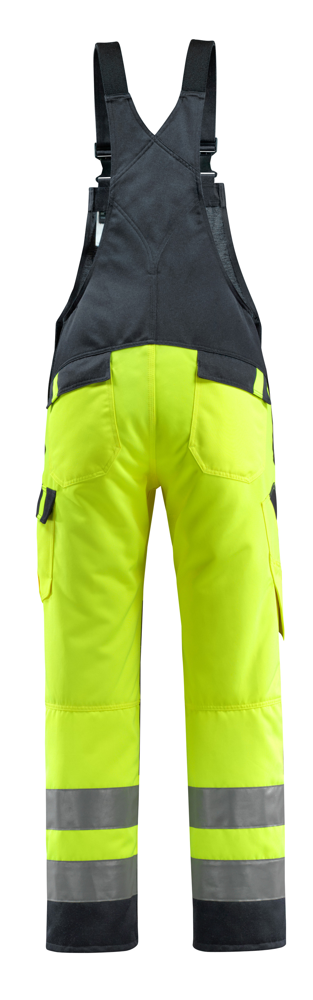 Latzhose mit Knietaschen SAFE LIGHT Hi-vis Gelb/Schwarzblau 82C62