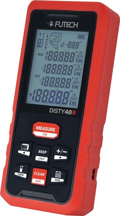 Laserentfernungsmesser DISTY 40 RED 0,05 bis 40 m ± 2 mm IP 54 FUTECH