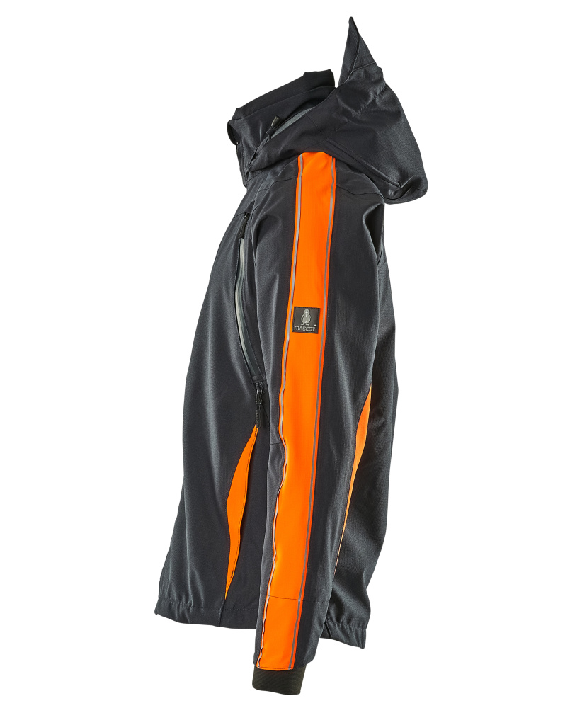 Hard Shell Jacke HARDWEAR Schwarzblau/Hi-vis Orange S