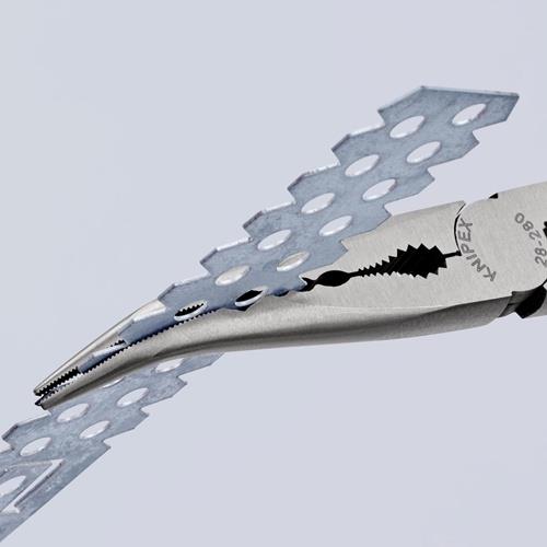 Montierzange L.280mm pol.Ku.-Überzug Spitze 45Grad geb.KNIPEX