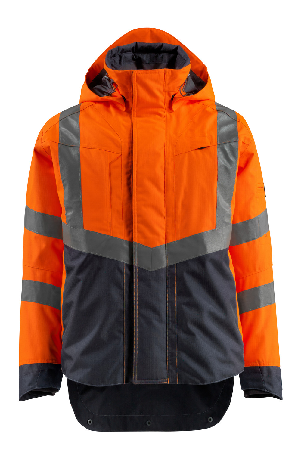 Hardshelljacke SAFE SUPREME Hi-vis Orange/Schwarzblau 3XL