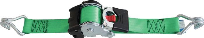 Automatik Zurrsystem DIN EN 12195 2 LC U mit Spitzhaken 750 daN 180 daN 50 mm grün