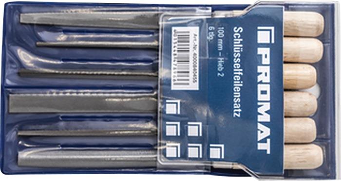 Schlüsselfeilensatz Länge 100 mm Hieb 2 PROMAT