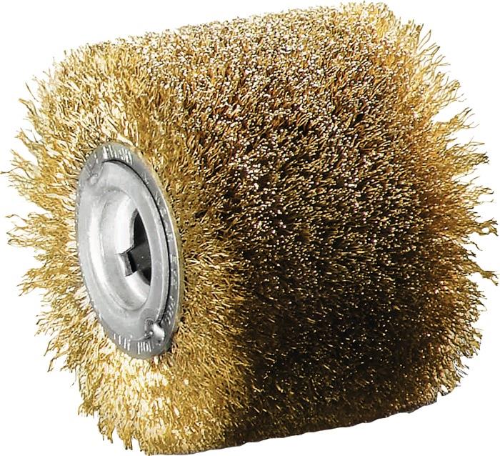 Satinierwalze Ø100xB70mm 19,2 mm Litzendraht Stahldraht vermessingt, Litzendraht