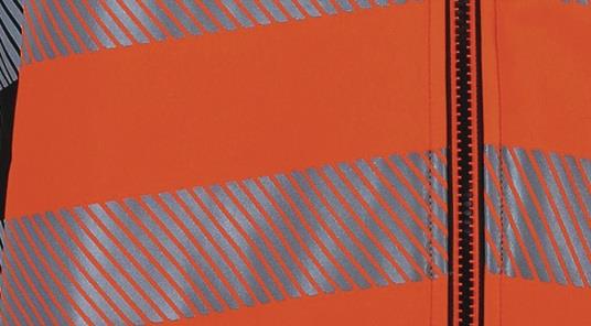 Warnschutz Softshelljacke Prevent® Trendline orange/schwarz L