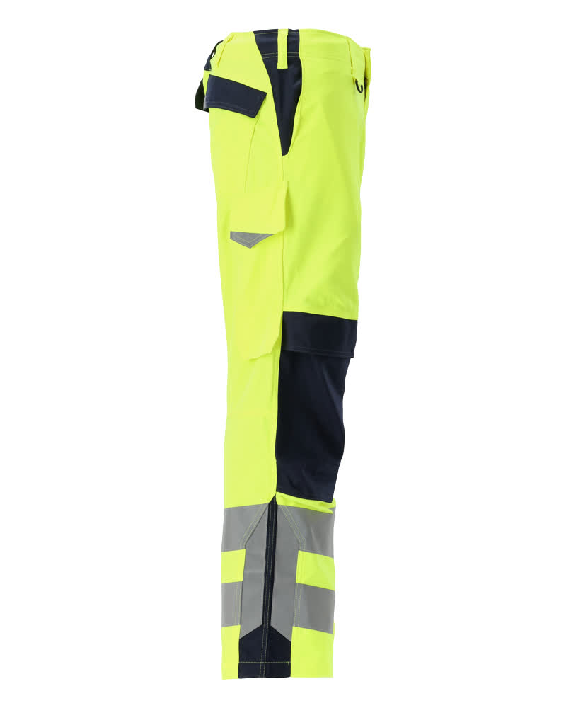 Hose mit Knietaschen MULTISAFE Hi-vis Gelb/Schwarzblau 82C44