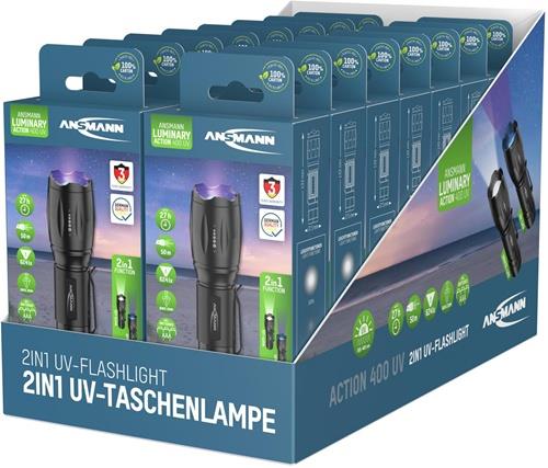LED-Taschenlampe hoch:90 lm,niedrig:24 lm 3xAAA Micro ca.22-50m schwarz ANSMANN