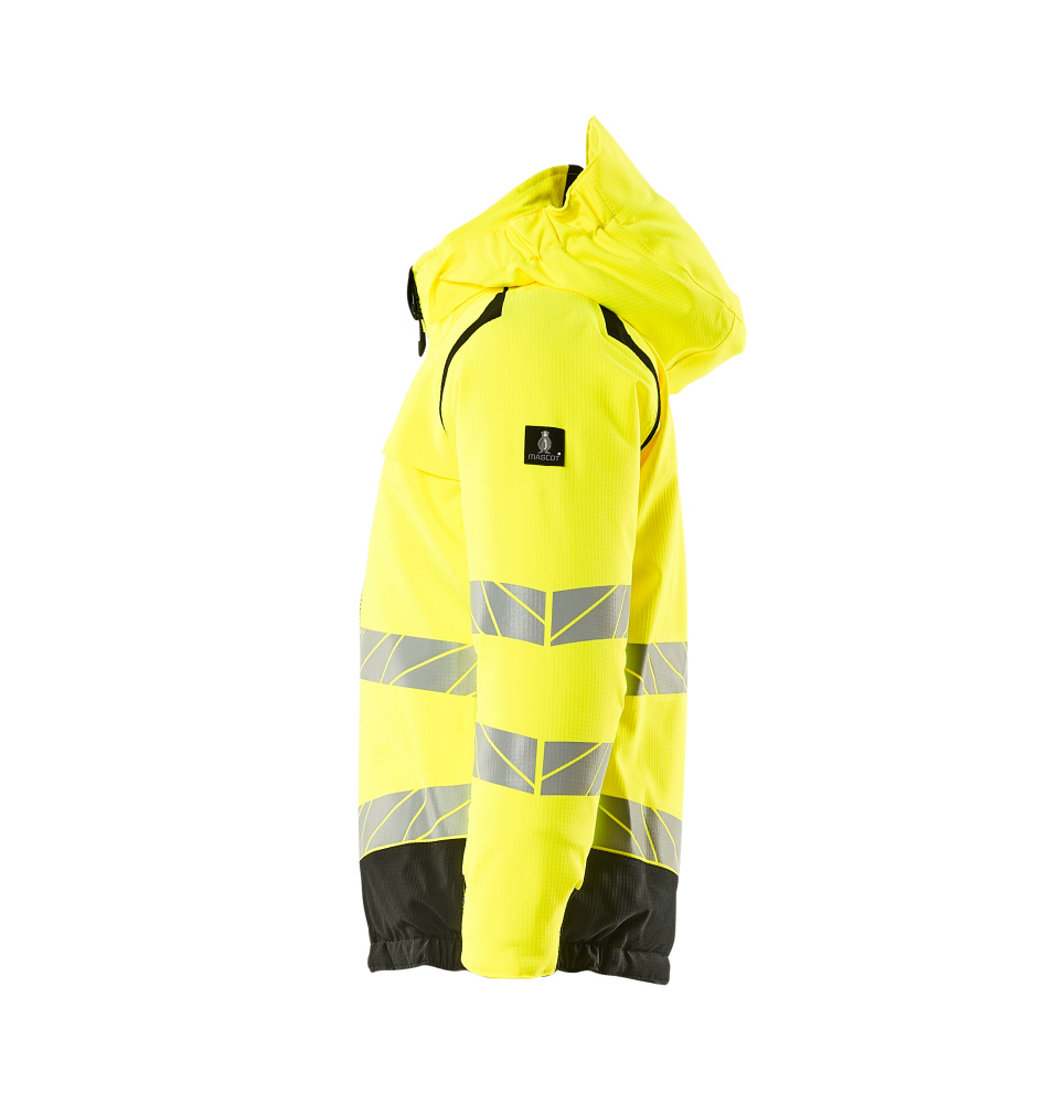 Winterjacke für Kinder ACCELERATE SAFE Hi-vis Gelb/Schwarz 140