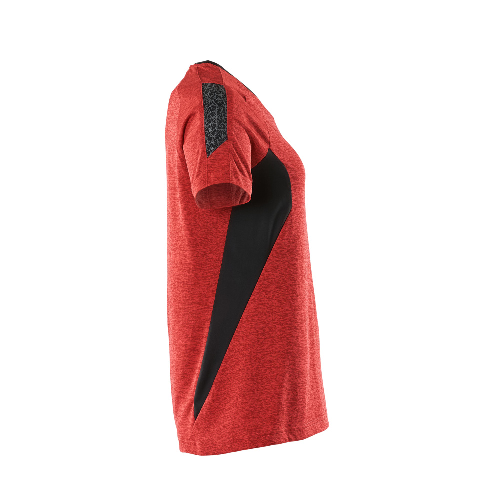 Damen-Passform T-Shirt ACCELERATE Verkehrsrot/Schwarz 2XLONE