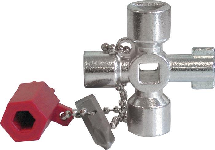 Schaltschrankschlüssel Mini 9 Funktionen mit Bitadapter SCHUEBO