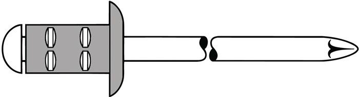 Blindniet PolyGrip® 3,2 mm 11 mm 3,2 x 11 mm 3 - 8 mm 3,3 mm 100 St.