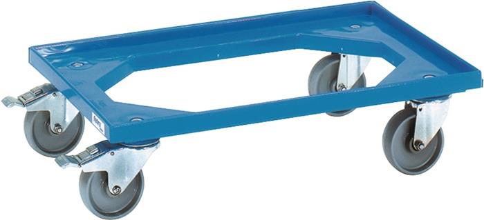 Kistenroller Tragfähigkeit 250 kg Polyamid-Bereifung L605xB405mm ABS-Kunststoff blau FETRA