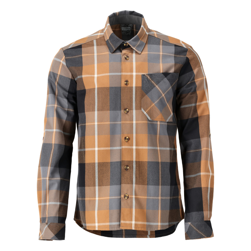 Hemd CUSTOMIZED Nussbraun-kariert 3XL