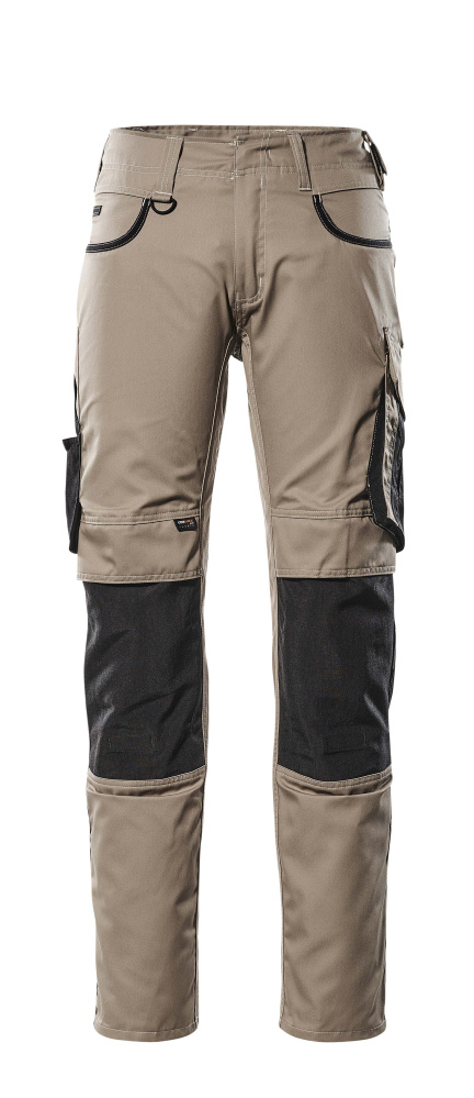 Hose mit Knietaschen UNIQUE Hellkhaki/Schwarz 82C44