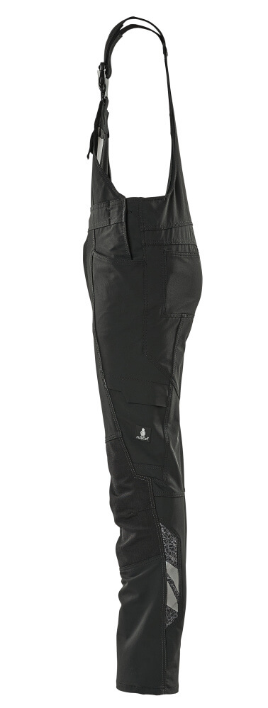 Latzhose für Kinder ACCELERATE Schwarz 128