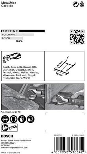 Tauchsägeblatt AIZ 20 AIT B.20mm Eintauch-T.40mm 1 St.Starlock 2608900012 BOSCH