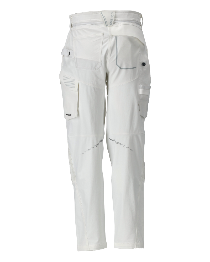 Damen-Passform DIAMOND Hose mit Knietaschen CUSTOMIZED Weiß 82C50