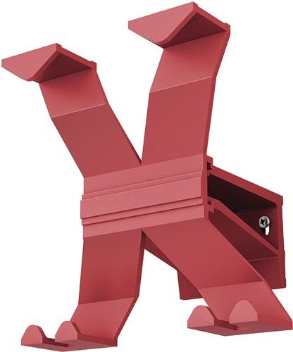 Wandgarderobe Alu.4HakenLänge 170mm erdbeerrot
