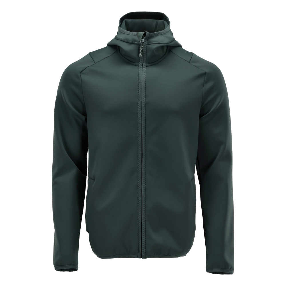 Fleecejacke mit Kapuze CUSTOMIZED Waldgrün S