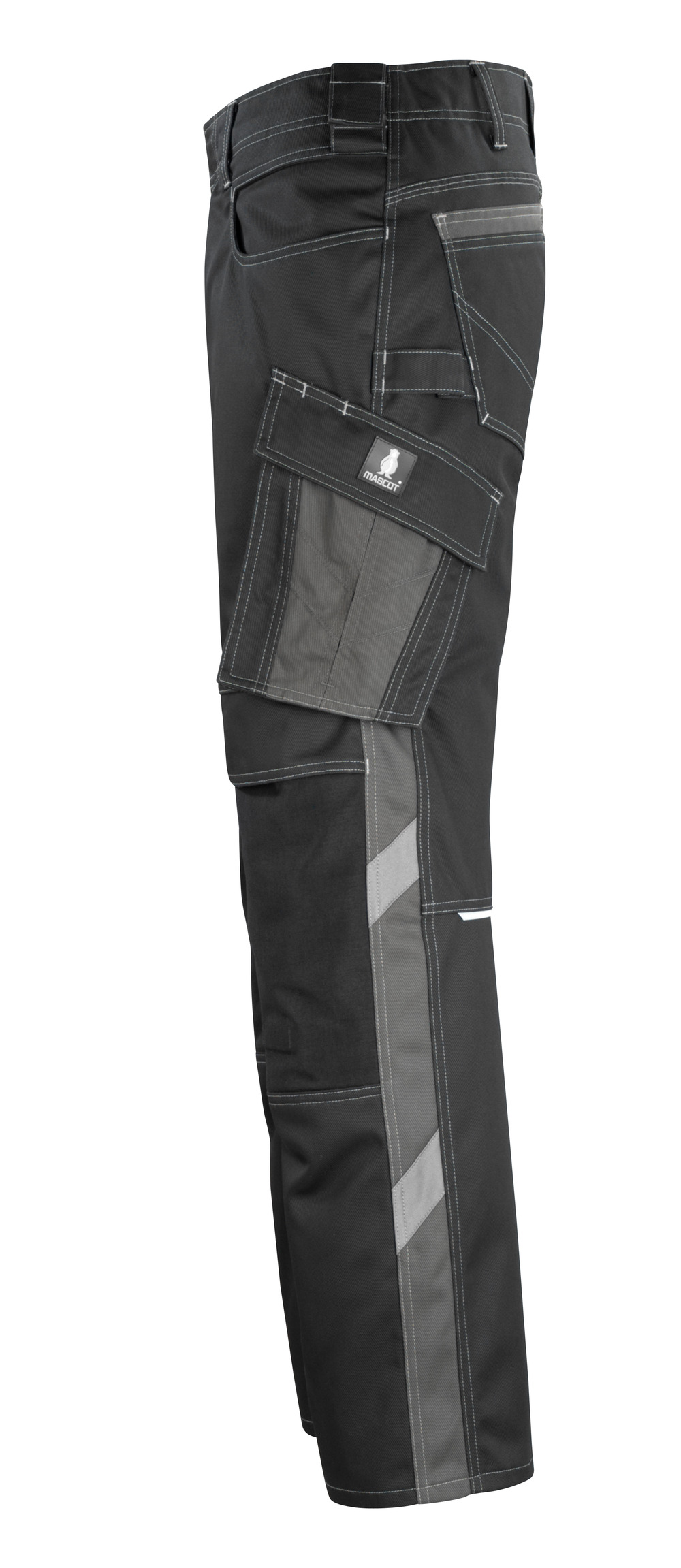 Hose mit Knietaschen UNIQUE Schwarz/Dunkelanthrazit 76C54