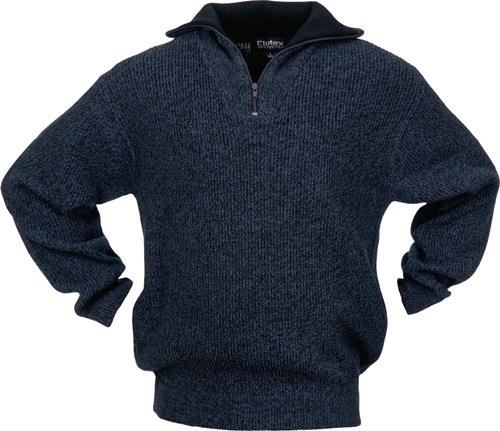 Pullover Gr.M schwarz/blau-meliert