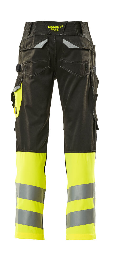 Hose mit Knietaschen SAFE SUPREME Schwarz/Hi-vis Gelb 82C48