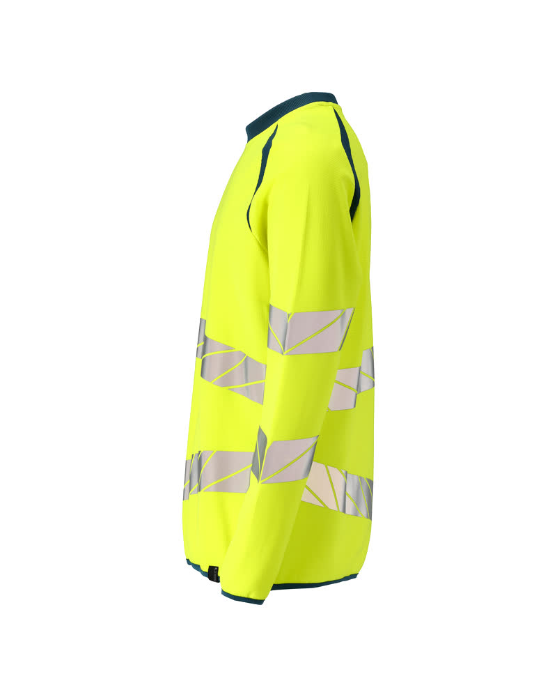 Sweatshirt ACCELERATE SAFE Hi-vis Gelb/Dunkelpetroleum XL ONE