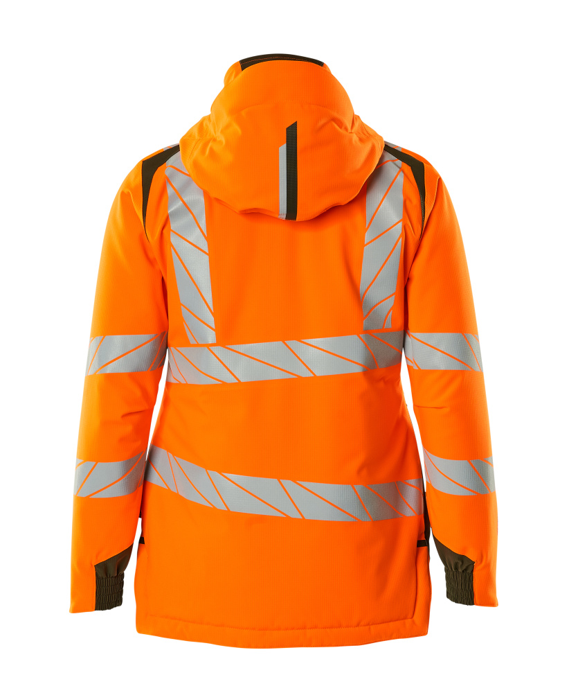 Damen-Passform Winterjacke ACCELERATE SAFE Hi-vis Orange/Moosgrün 3XL