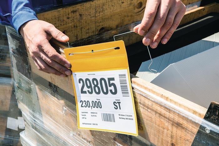 Dokumententasche mit flexiblem Drahtbügel DIN A4 hoch 297 mm 210 mm