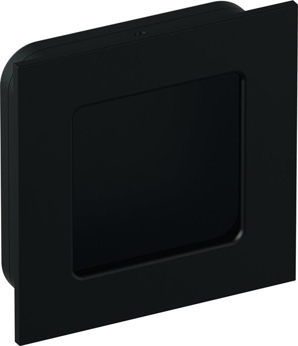 Schiebetürmuschel 90 tiefschwarz matt 90