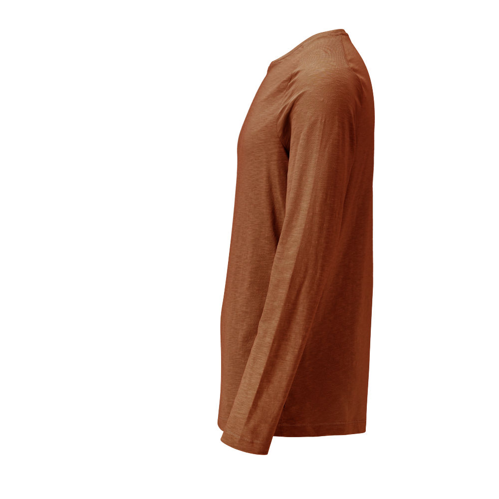 Langarmshirt CUSTOMIZED Nussbraun 3XL