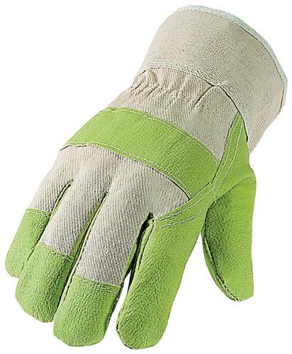 Kunstlederhandschuhe Gr.10,5 grün/naturfarben PSA I ASATEX