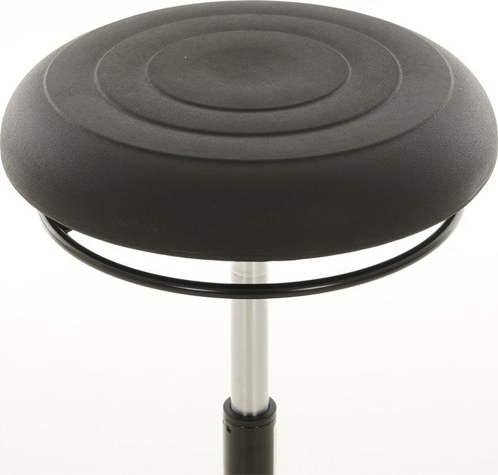 Drehhocker Kunststoff-Tellerfuß PU-Schaum schwarz Sitzhöhenverstellung 510-700 mm LOTZ